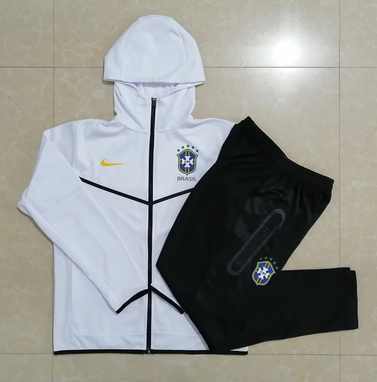 AAA Quality Brazil 2022 Hoodie Tracksuit - White